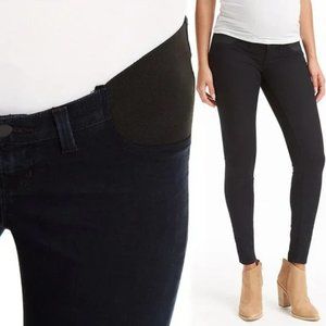 J Brand Mama J Slim Jeans Maternity Jeggings Stretch Denim Pitch Dark Blue Wash